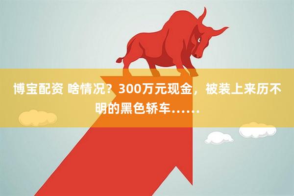 博宝配资 啥情况？300万元现金，被装上来历不明的黑色轿车……